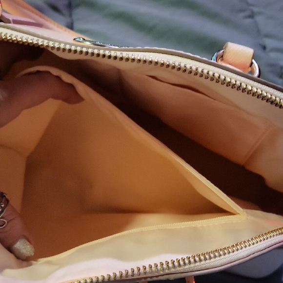 Coach Two-Tone Leather Satchel - Picture 4 of 8